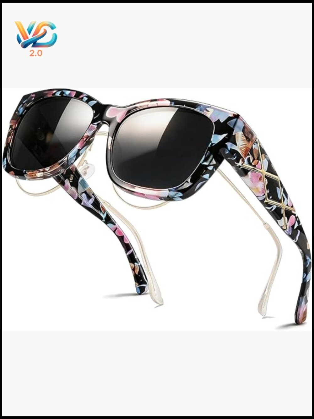 Polarized Fit Over Sunglasses Oversized Square UV400 Protection Driving Shades